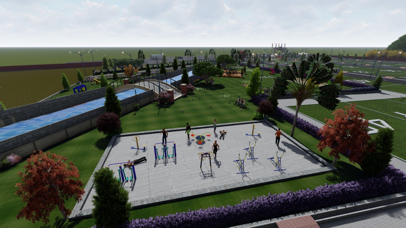 Outdoor Gym & Fitness Zone at Raj Ratan Layout